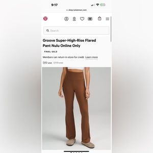 Lululemon Groove flared pants